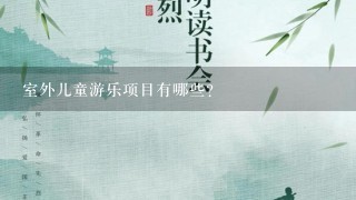 室外儿童游乐项目有哪些？