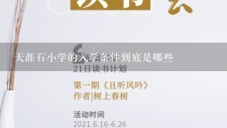 天涯石小学的入学条件到底是哪些