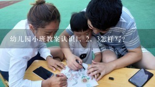 幼儿园小班教案认识1，2，3怎样写？